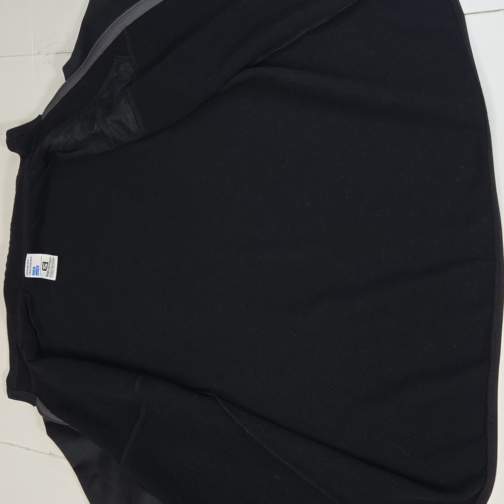 Salomon Men's Discovery Fleece Black Performance Track Jacket - Picture 7 of 16